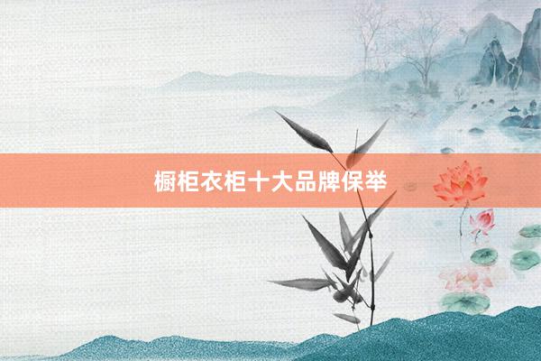 橱柜衣柜十大品牌保举